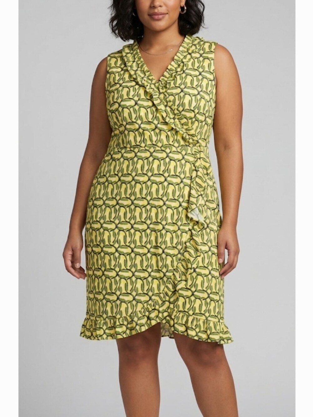 Alex Marie Women Sleeveless V neck Dress Faux wrap  plus size 16